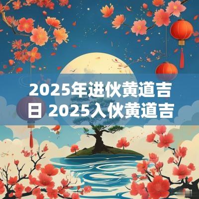 2025年进伙黄道吉日 2025入伙黄道吉日一览表