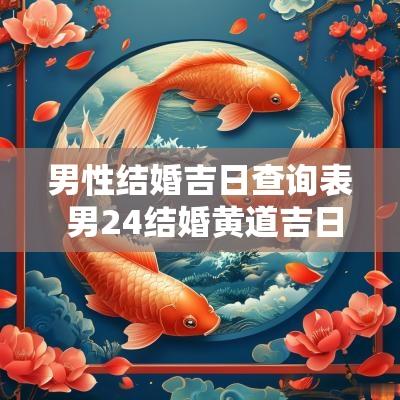 男性结婚吉日查询表 男24结婚黄道吉日