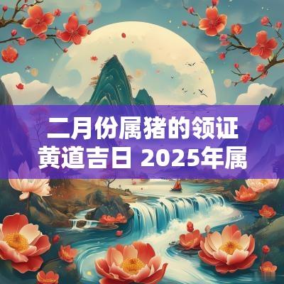 二月份属猪的领证黄道吉日 2025年属猪的结婚吉日一览表 二月份属猪的领证黄道吉日 2025年属猪的结婚吉日一览表