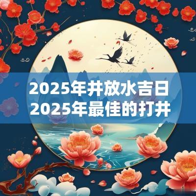 2025年井放水吉日 2025年最佳的打井吉日
