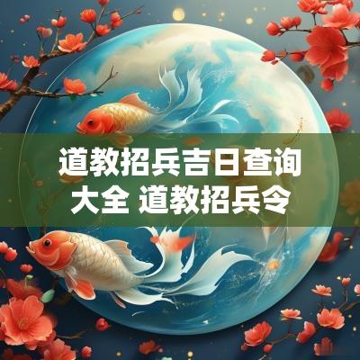 道教招兵吉日查询大全 道教招兵令
