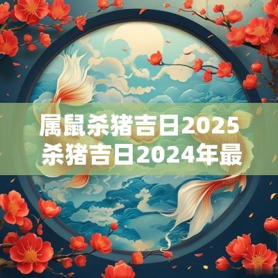 属鼠杀猪吉日2025 杀猪吉日2025年最佳时间