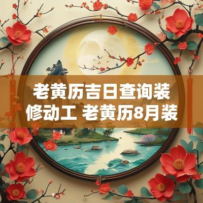 老黄历吉日查询装修动工 老黄历8月装修动工吉日查询