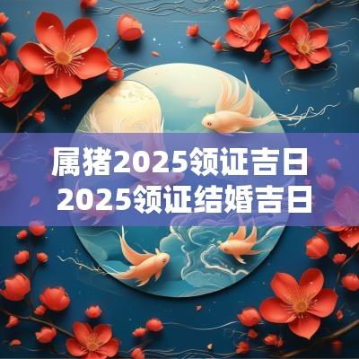 属猪2025领证吉日 2025领证结婚吉日查询