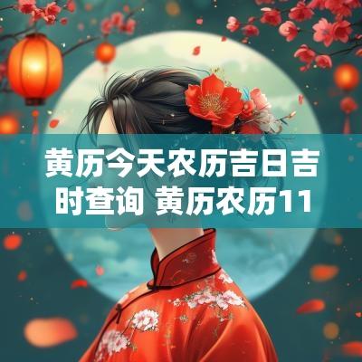 黄历今天农历吉日吉时查询 黄历农历11月份吉日查询