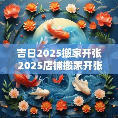 吉日2025搬家开张 2025店铺搬家开张吉日