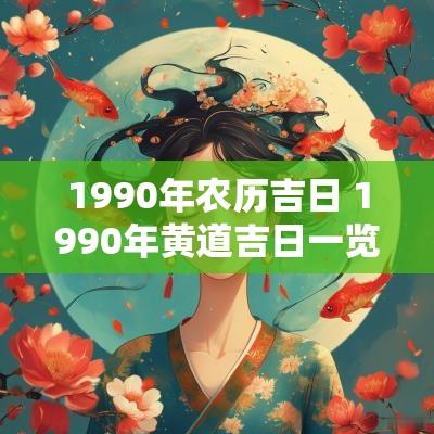 1990年农历吉日 1990年黄道吉日一览表