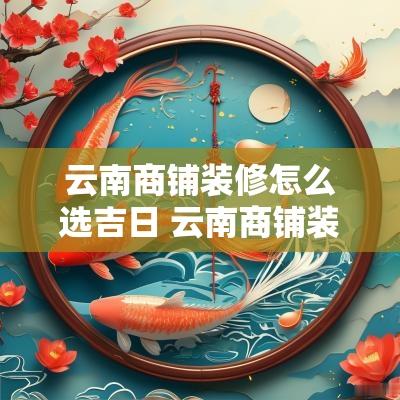 云南商铺装修怎么选吉日 云南商铺装修施工哪家强