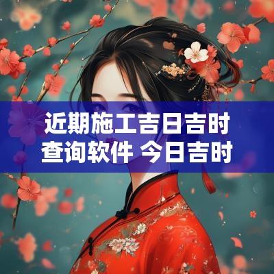 近期施工吉日吉时查询软件 今日吉时吉日查询软件