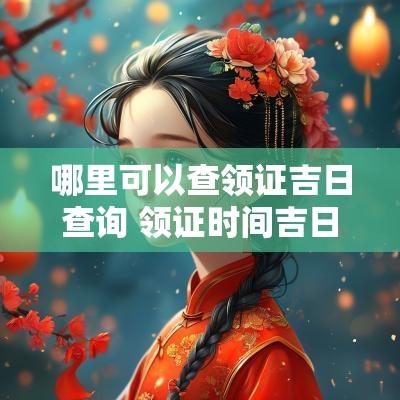 哪里可以查领证吉日查询 领证时间吉日查询表