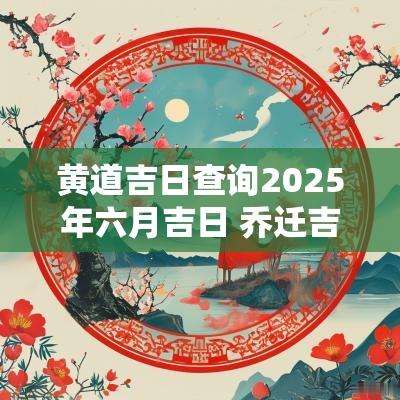 黄道吉日查询2025年六月吉日 乔迁吉日查询2025年黄道吉日