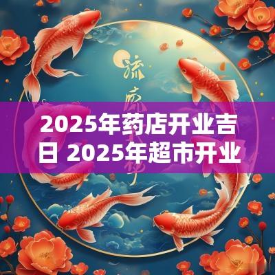 2025年药店开业吉日 2025年超市开业吉日