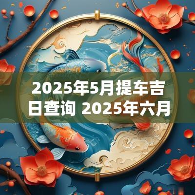 2025年5月提车吉日查询 2025年六月份提车吉日