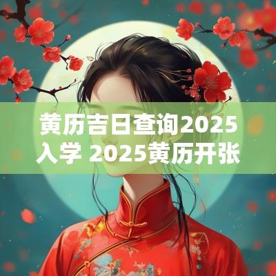 黄历吉日查询2025入学 2025黄历开张吉日查询