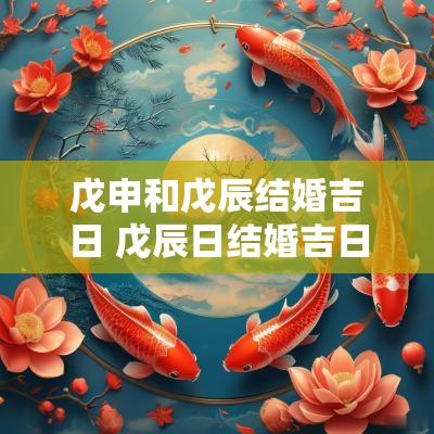 戊申和戊辰结婚吉日 戊辰日结婚吉日查询