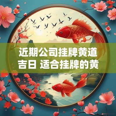 近期公司挂牌黄道吉日 适合挂牌的黄道吉日