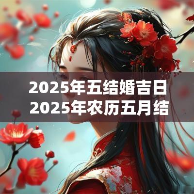 2025年五结婚吉日 2025年农历五月结婚吉日