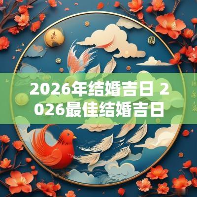 2026年结婚吉日 2026最佳结婚吉日