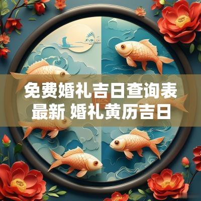 免费婚礼吉日查询表最新 婚礼黄历吉日查询