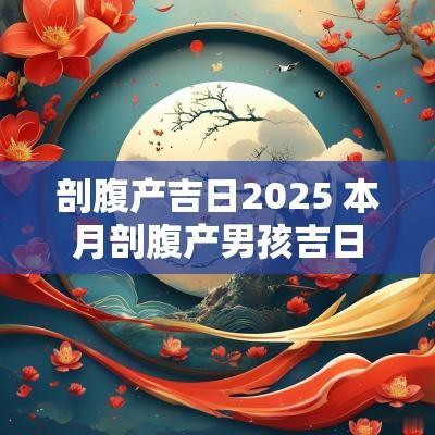 剖腹产吉日2025 本月剖腹产男孩吉日