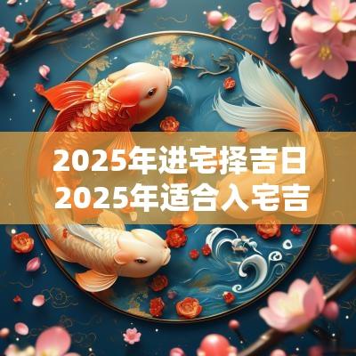 2025年进宅择吉日 2025年适合入宅吉日