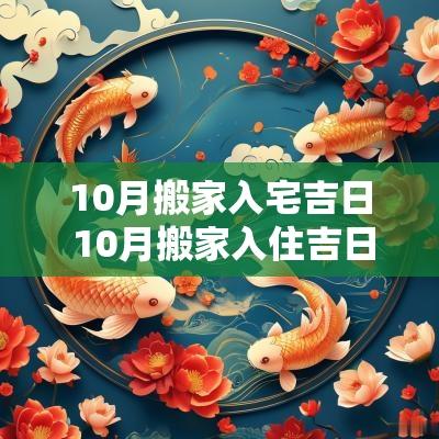 10月搬家入宅吉日 10月搬家入住吉日吉时