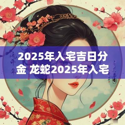 2025年入宅吉日分金 龙蛇2025年入宅吉日