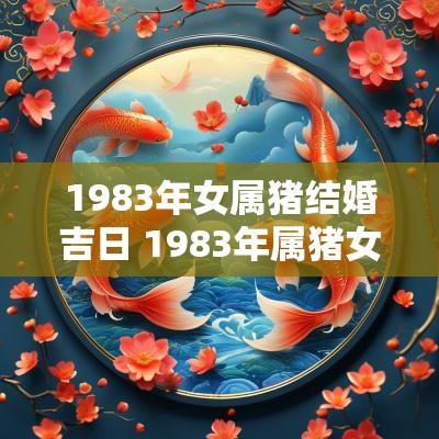 1983年女属猪结婚吉日 1983年属猪女离婚吉日