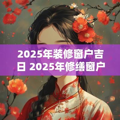 2025年装修窗户吉日 2025年修缮窗户吉日