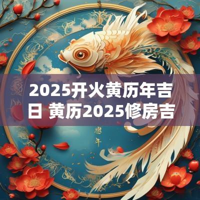 2025开火黄历年吉日 黄历2025修房吉日查询