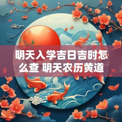 明天入学吉日吉时怎么查 明天农历黄道吉日查看