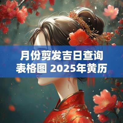 月份剪发吉日查询表格图 2025年黄历剪发吉日