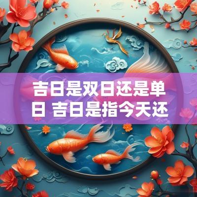吉日是双日还是单日 吉日是指今天还是明天