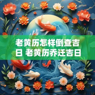 老黄历怎样倒查吉日 老黄历乔迁吉日查询