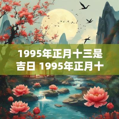 1995年正月十三是吉日 1995年正月十四是阳历几月几号