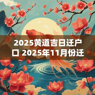 2025黄道吉日迁户口 2025年11月份迁户口吉日