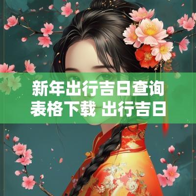 新年出行吉日查询表格下载 出行吉日查询表格下载
