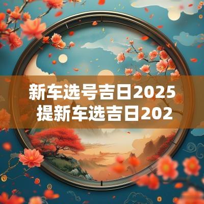 新车选号吉日2025 提新车选吉日2025年