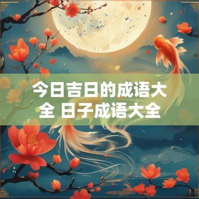 今日吉日的成语大全 日子成语大全