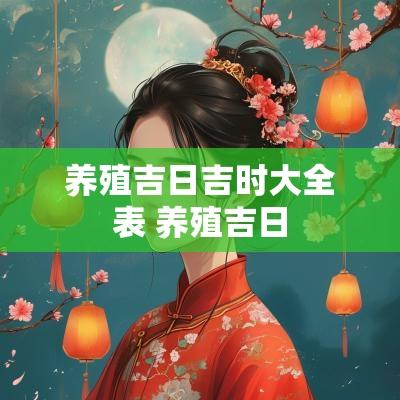 养殖吉日吉时大全表 养殖吉日