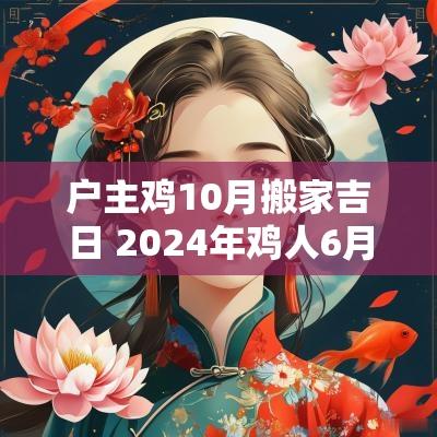 户主鸡10月搬家吉日 2025年鸡人6月搬家吉日