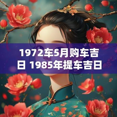 1972车5月购车吉日 1985年提车吉日
