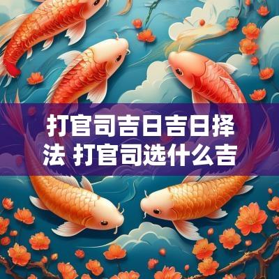 打官司吉日吉日择法 打官司选什么吉日