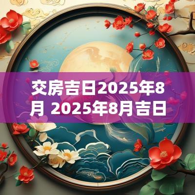 交房吉日2025年8月 2025年8月吉日吉时