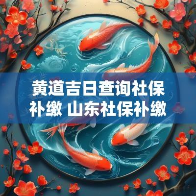 黄道吉日查询社保补缴 山东社保补缴最新政策