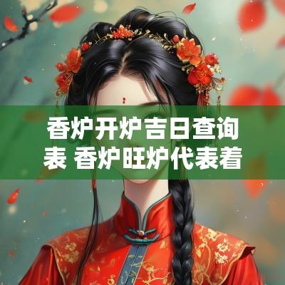 香炉开炉吉日查询表 香炉旺炉代表着好兆头