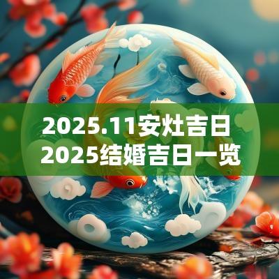 2025.11安灶吉日 2025结婚吉日一览表