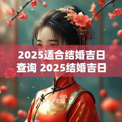 2025适合结婚吉日查询 2025结婚吉日速查