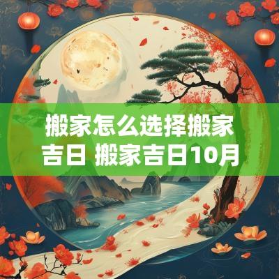 搬家怎么选择搬家吉日 搬家吉日10月哪天适合搬家入宅
