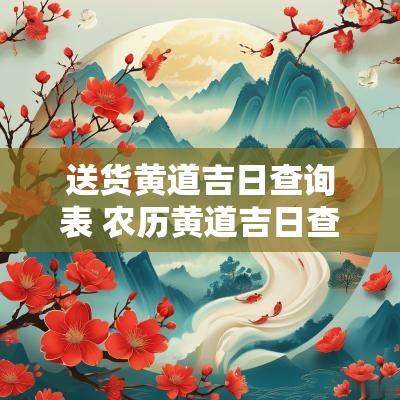 送货黄道吉日查询表 农历黄道吉日查询表
